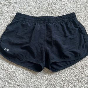 Under Armour Shorts Womens Small Black Heat Gear 2.5" Lined Athletic Active Gym